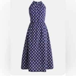 J. Crew strappy poplin halter dress
